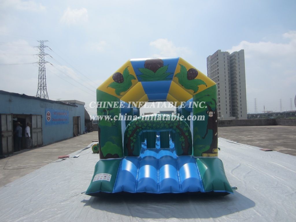 T7-303 Jungle Theme Monkey Inflatable Obstacles Courses