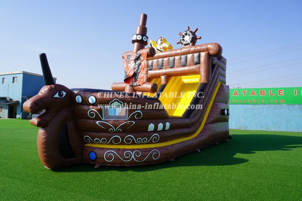 T8-1351 Pirate Ship Theme Inflatale Slide