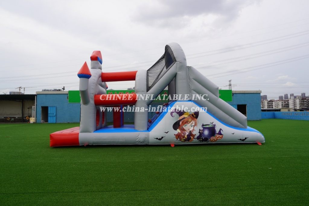 T7-329 Inflatable Obstacles Courses Halloween Castle Slide