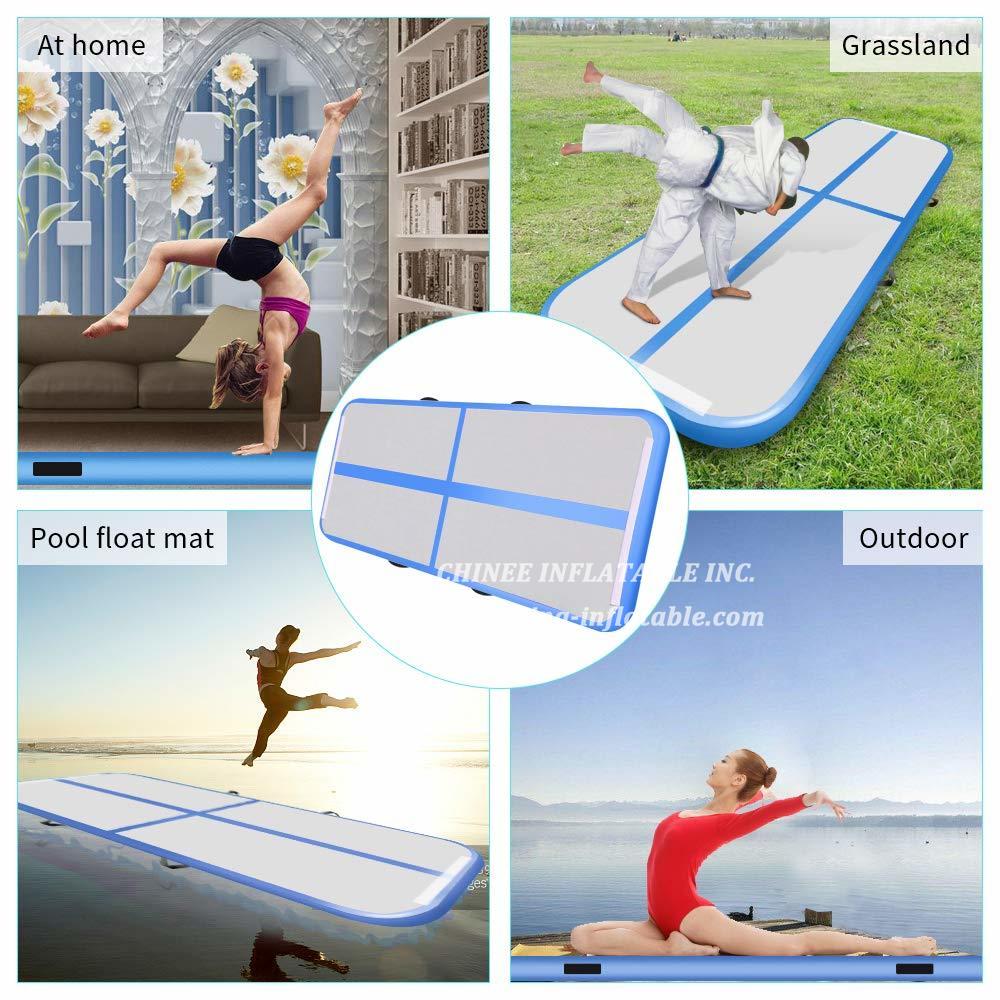 AT1-053 Inflatable Gymnastics Airtrack Tumbling Mat Air Track Floor Mat With Electric Pump Home Use/Training/Cheerleading/Beach/Water