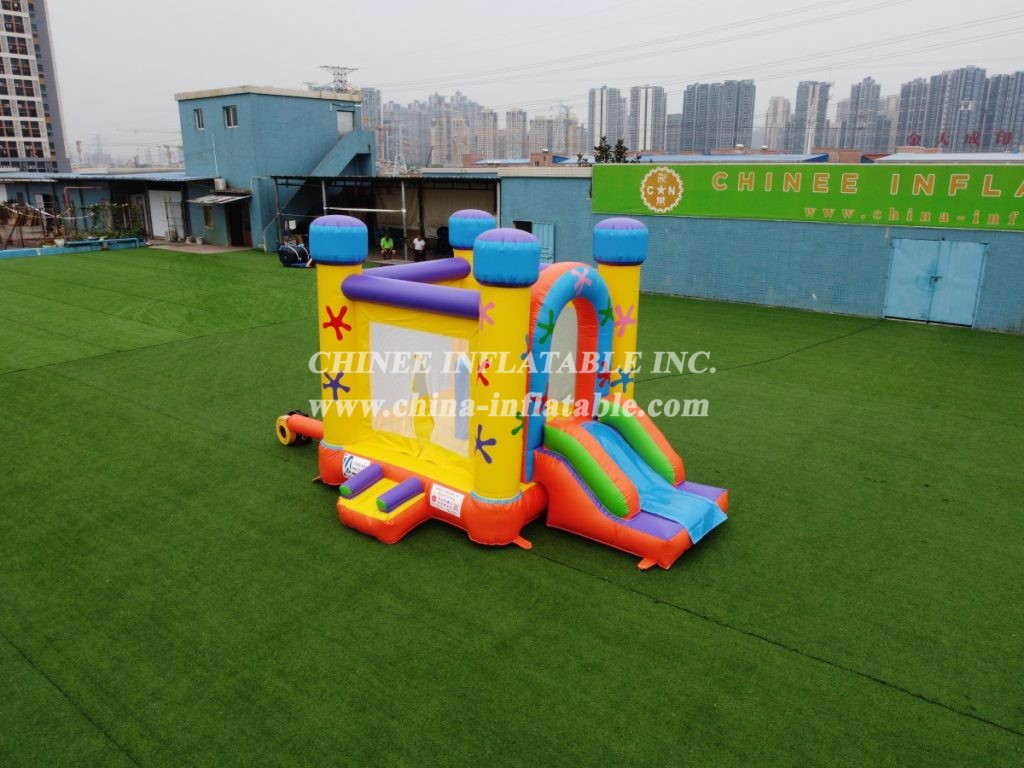 T5-004 Children’S Bouncy Castle With Slide Commercial Inflatable Combo