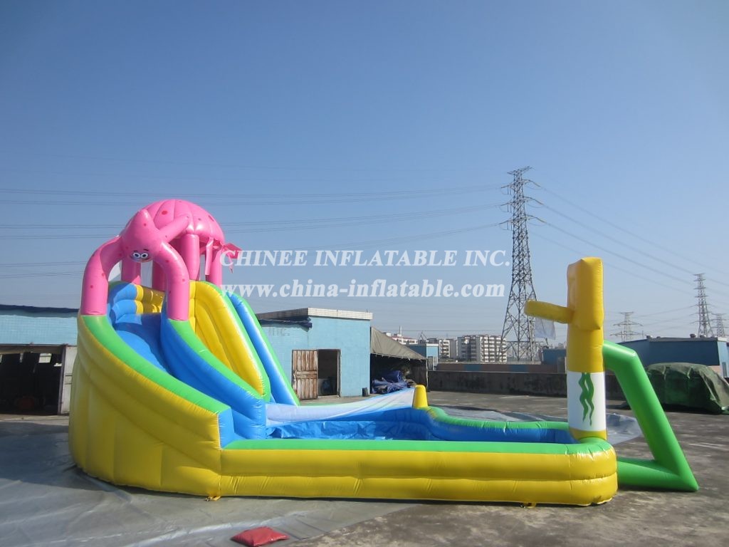 T8-848 Patrick Star Inflatable Slide With Swimming Pool