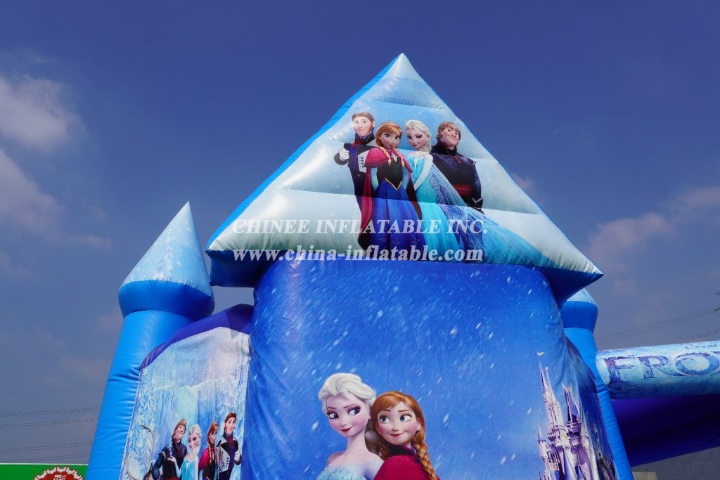 T5-1000 Inflatable Frozen Combo Moonwalk Elsa Frozen Bounce House