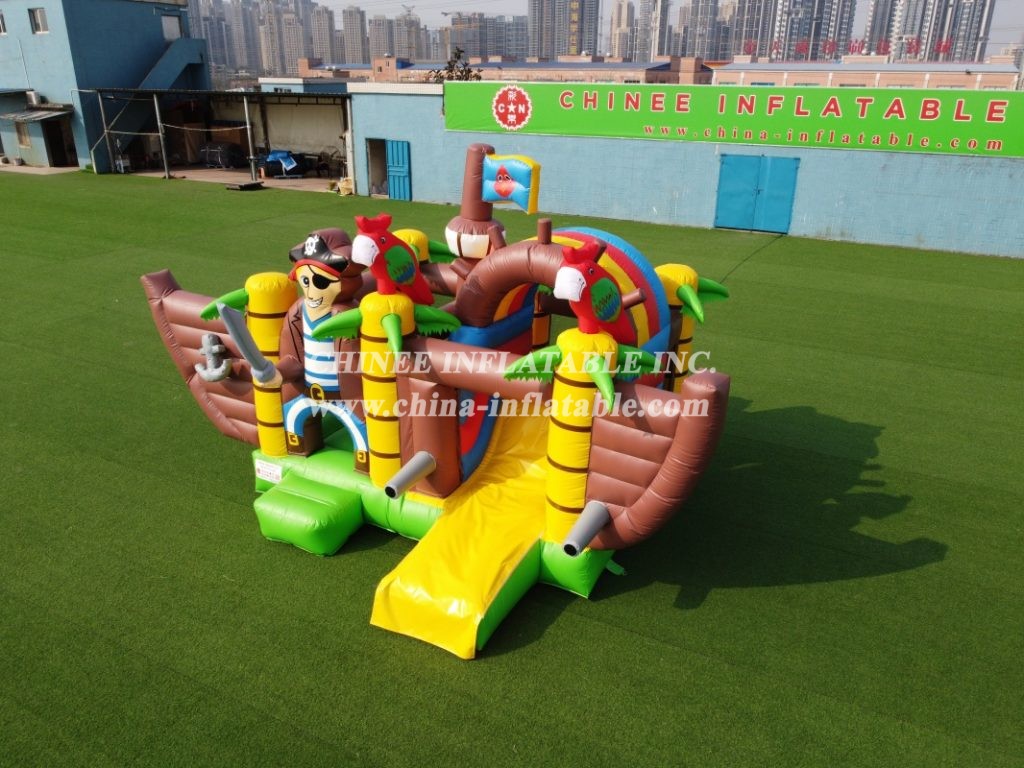 T2-3504 New Design Commercial Inflatable Bouncer Combo Pirate Theme