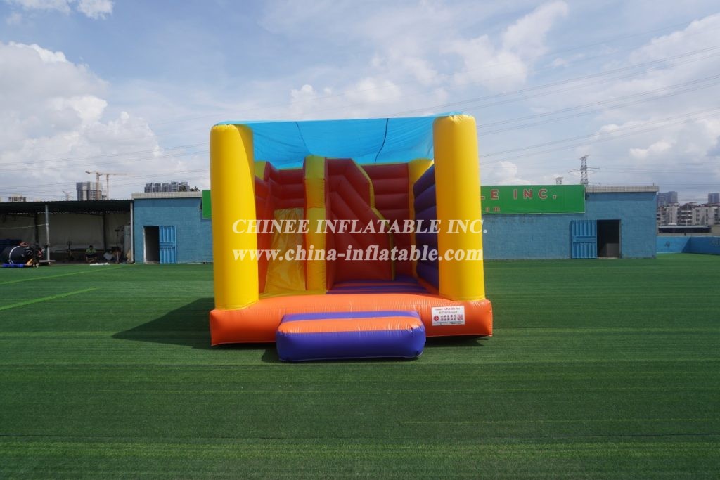 T2-3507 Colorful Inflatable Bouncy House With Slides Bouncy Castles With Roof