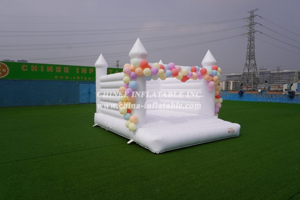 T2-3508 Pure White Inflatable Bouncy Castle