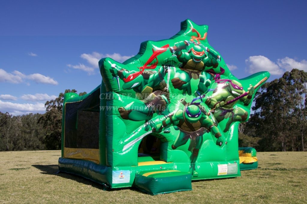 T2-4086 Teenage Mutant Ninja Turtles Dual Slide Combo Jumping Castle