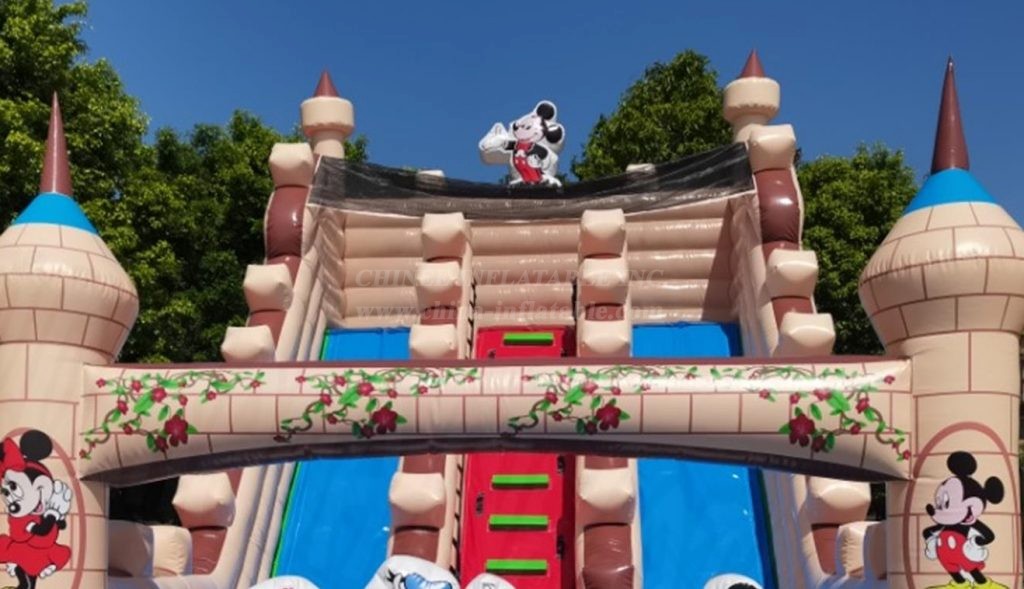 T8-4203 Disney Mickey Mouse Castle Inflatable Slide