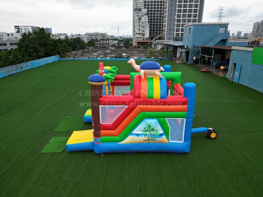 T2-4795 Hawaii Bouncy Castle With Slide