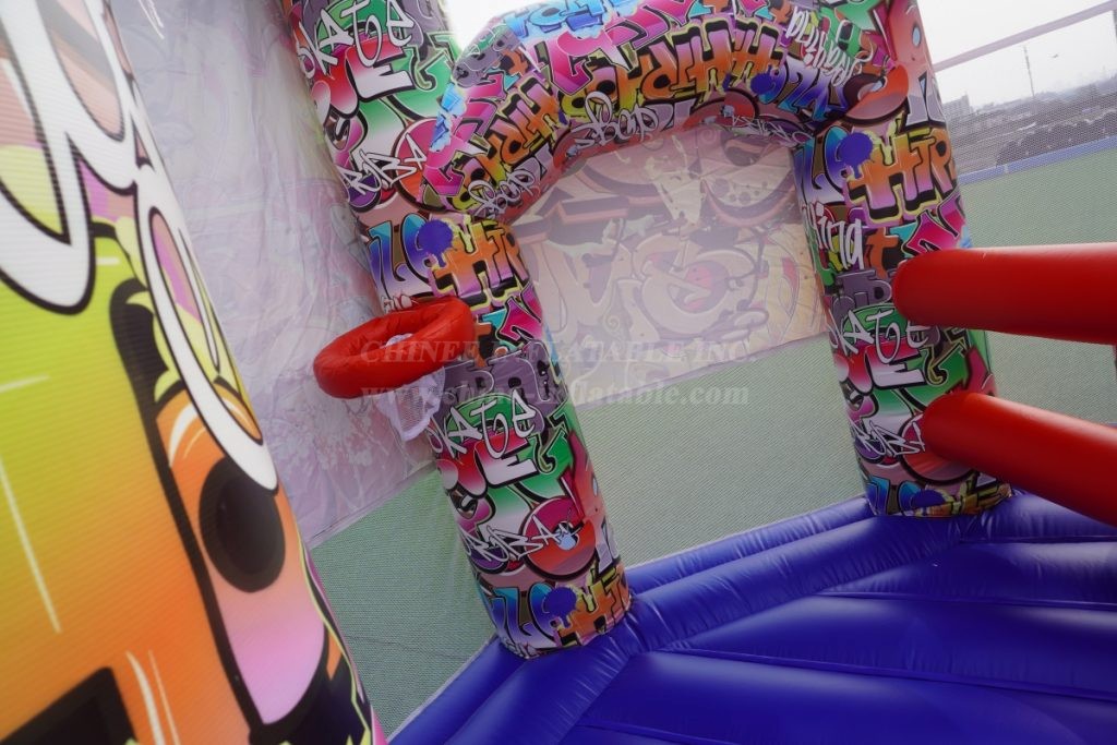 T2-495B Graffiti Style Bouncy Castle