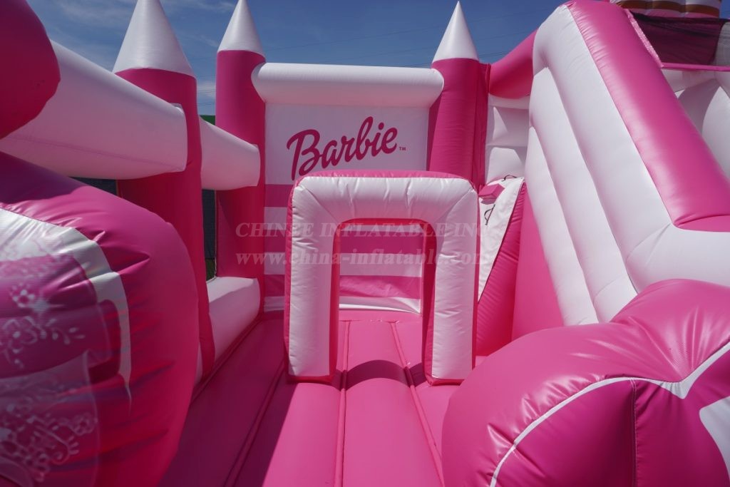 T2-8105 Barbie bouncy castle with slide