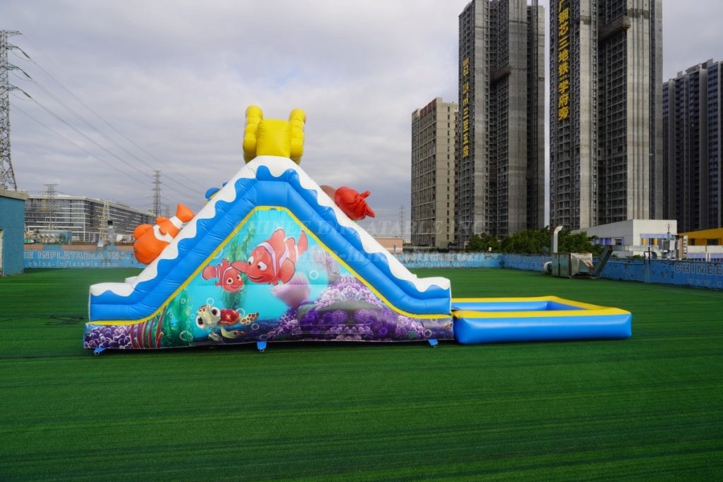 T8-4400B Underwater World Themed Inflatable Water Slide