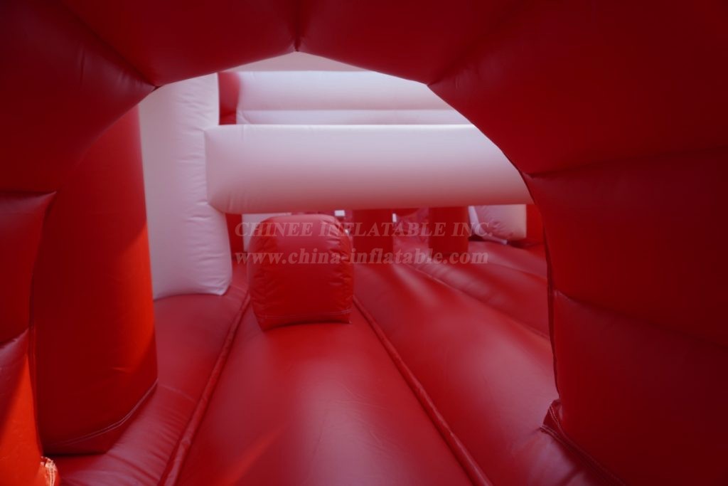 T7-404B Rugby themed inflatable obstacle course